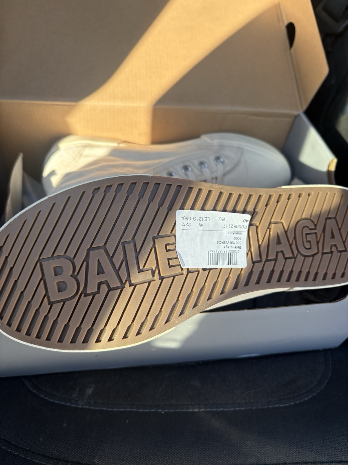 Balenciaga Men's Ivory Paris Distressed Canvas High-Top Sneakers Shoes 40 thumbnail 7