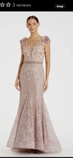 Mac Duggal 79368 Embroidered Illusion Appliqued Bodice Trumpet Gown 14 NWT