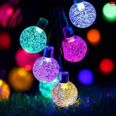 Lezonic Solar lichterkette außen wetterfest, 50 LED ,8 Modi 7M / 24Ft 
