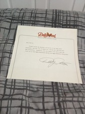 Dolly Parton Signed 1992 Dollywood Letter 8-1/2" X 7-1/2"