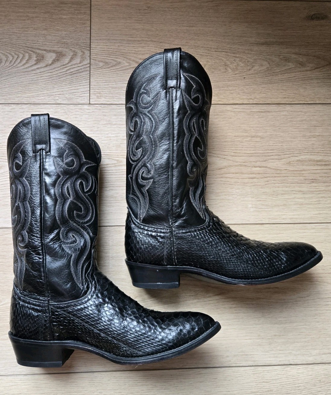 Rare Dan Post Python Snake Skin Boots Cowboy West… - image 8