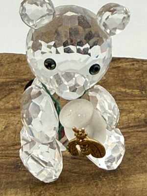 Swarovski Crystal KRIS BEAR Honey Pot w/ Bumble Bee 7637 NR 003 -NO BOX