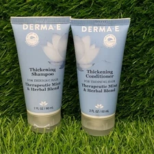Derma-E Thickening Shampoo & Conditioner Set Thinning Hair - Travel Size - 2 oz