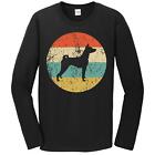 Basenji Shirt - Retro Basenji Long Sleeve T-Shirt - Dog Silhouette Icon Shirt