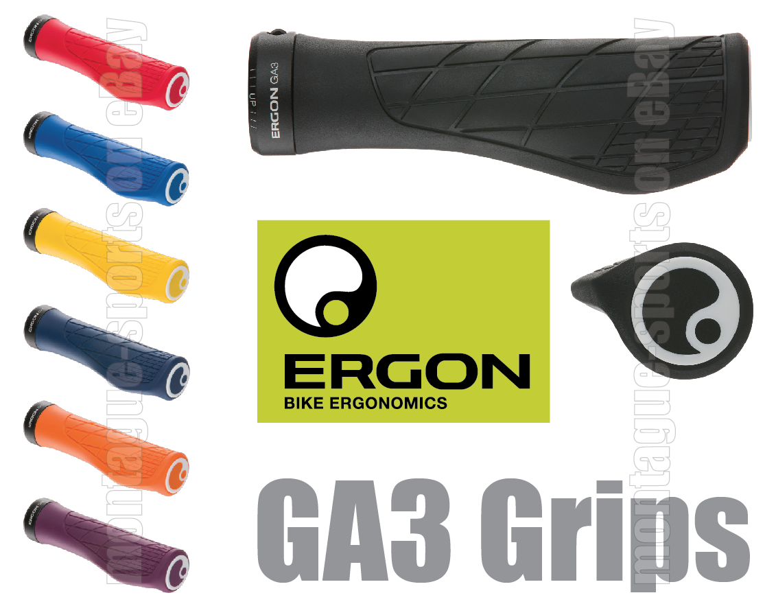 Ergon GA3 ‘Mini-Wing’ Wrist Support Ergonomic MTB Grips In Sizes  Colours