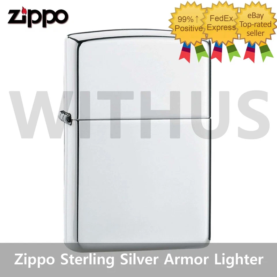 Zippo 26 High Polish Sterling Silver Armor Lighter New In