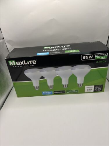 12 BULBS MAXLITE LED DIMMABLE RECESSED DAYLIGHT 5000K 8W 65W BR30 650 LUMENS NEW - Picture 3 of 4