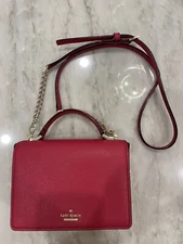 New Kate Spade New York Rosso Red Cameron Street Saffiano Hope Crossbody