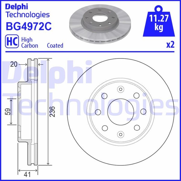 Scheibe BG4972C Delphi FüR Chevrolet Daewoo-image