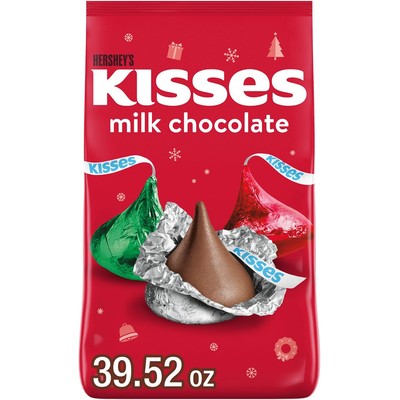 HERSHEY'S KISSES Milk Chocolate, Christmas Candy Bag, 39.52 oz valentine's day  