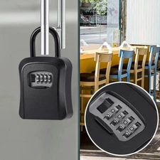 Waterproof Lock Box For Keys With 4 Digit Combination Outside Hold Key Safes