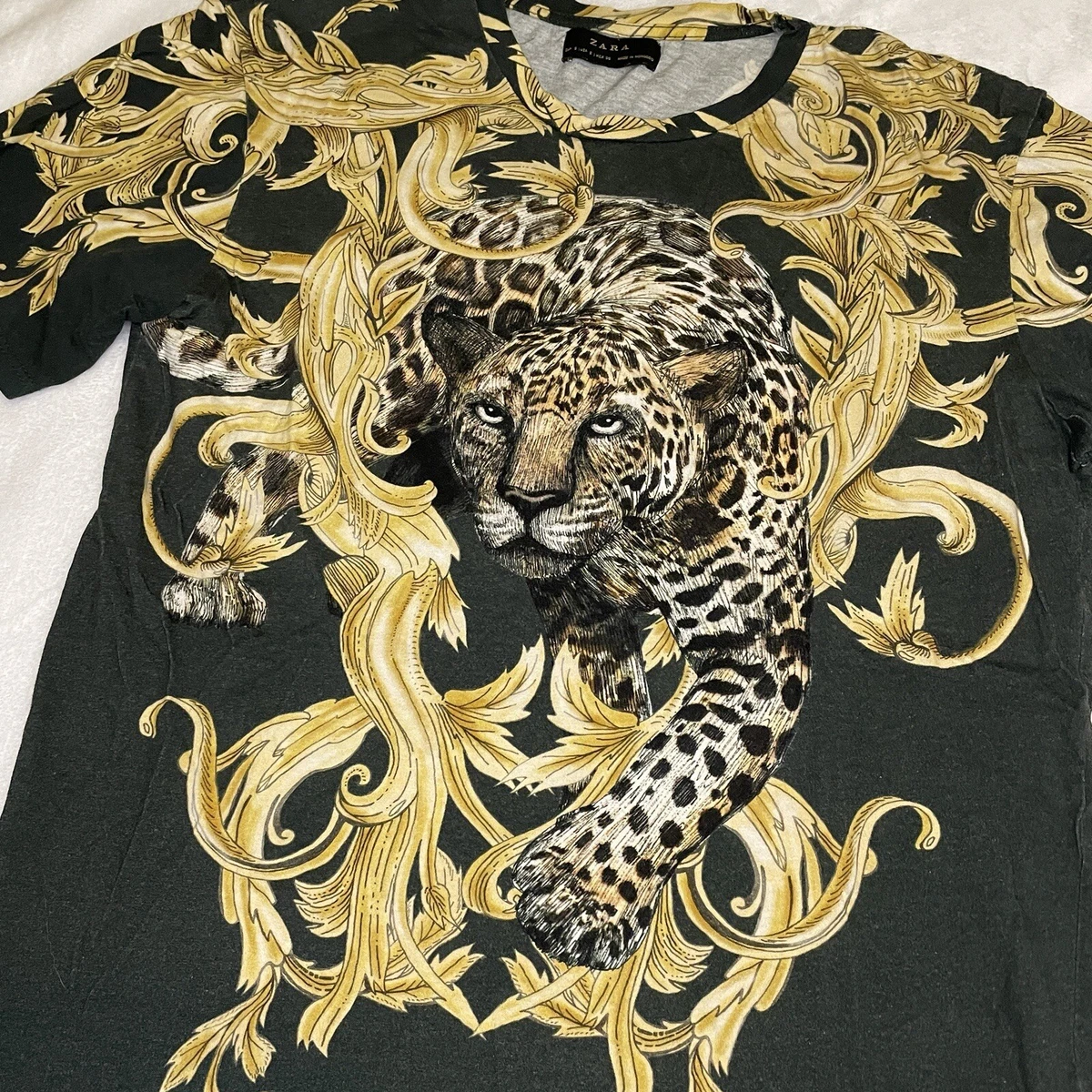 Zara Men s Leopard Baroque Print T Shirt