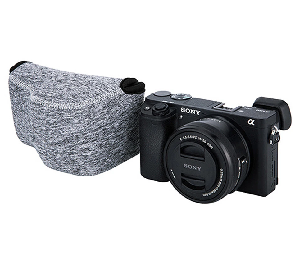Bolsa de câmera JJC cinza sem espelho para lente Sony A6300 A6000 A5100+16-50mm - Imagem 3 de 4