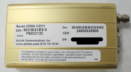 Raven Modem Modem Cellulaire AIRLINK CDMA C3211 RAVEN Pour Sondage | eBay