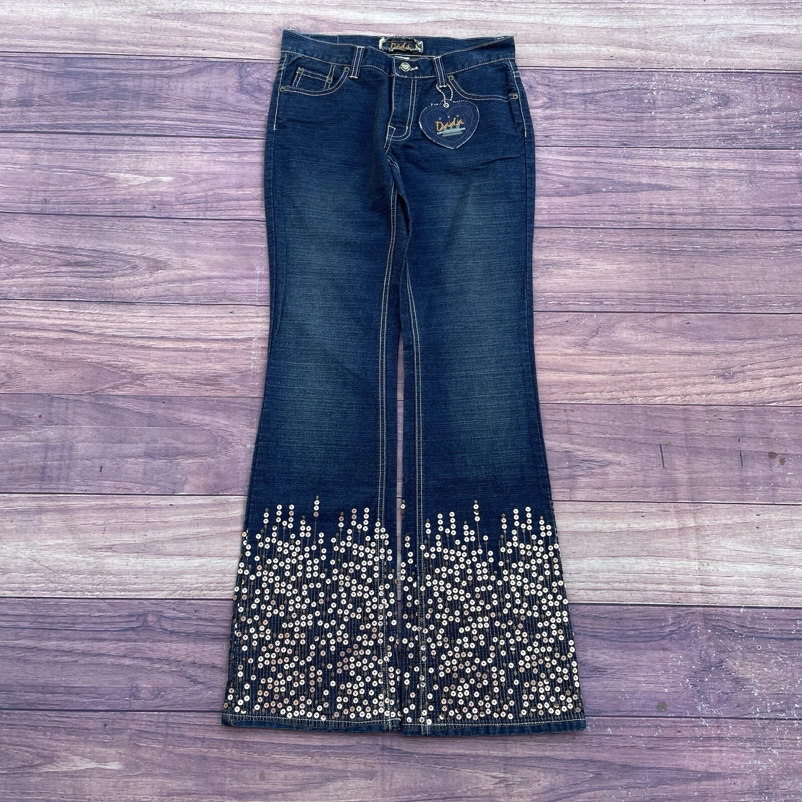 Jean évasé femme vintage Y2K Dada Supreme bootcut taille 2 années 90 mode hip hop 
