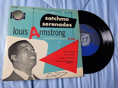 LOUIS AMSTRONG SATMO SERENADES SY OLIVER RARE EP ITALY 45 Runden 7'' EX/EX++