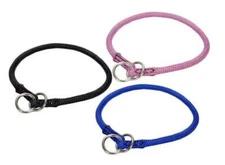 Pet Nylon Round Braided Dog Choke Collar By CUTENFUZZY Multiple Sizes & Colors