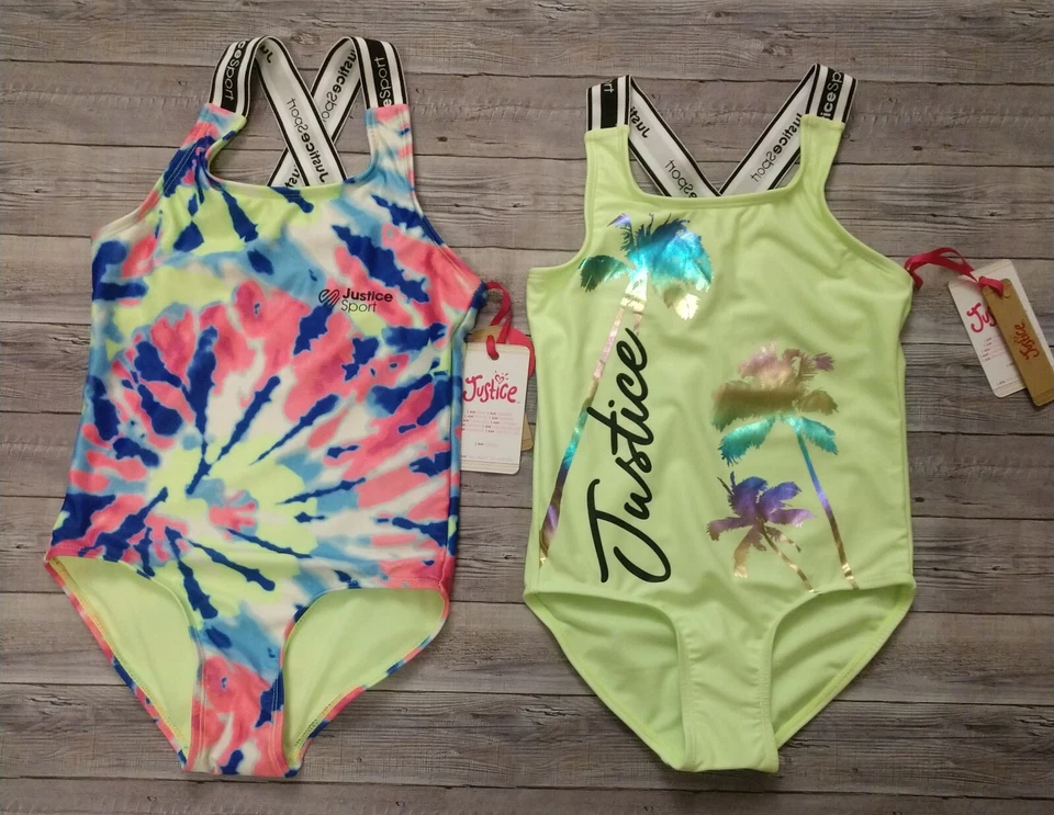 New! Girl's Justice One Piece Swimsuit Multiple Sizes and Colors - Image 1 of 1