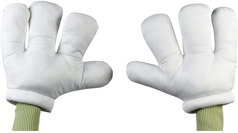 Guantes Mickey Minnie de dibujos animados para niños adultos accesorios de disfraz de ratón blanco Foto 2 de 2