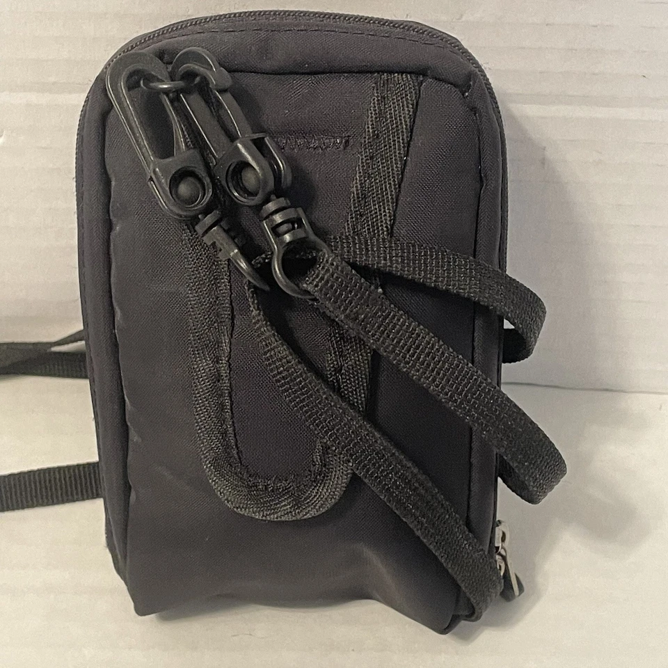 Eddie Bauer Small 6" Pouch Black Camera Bag Belt Loop Zippered Top - Image 2 of 4