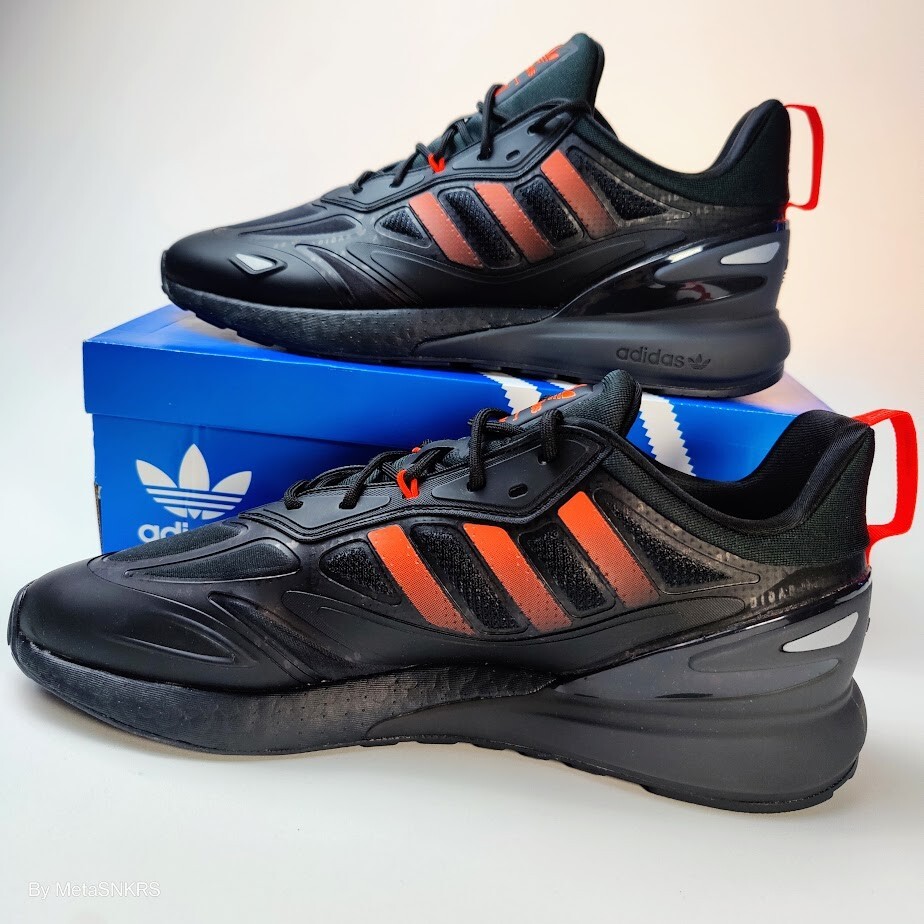 Size 13 - adidas ZX 2K Boost 2.0 Black Solar Red for sale