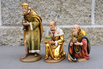 Hand Carved Wood 3 Kings by Anri, For Nativity Set, Rich Decoration (CU591)