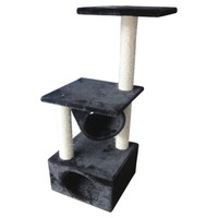 Kratzbaum Classic Rodo Schwarz Europet Bernina Ø 80 Mm FüR Katzen 38X38X110 Cm