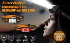 EverBrite 2PACK Headlamps Rechargeable with Red Light Battery Powered Waterproof