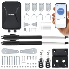 CO-Z Automatic Gate Opener Kit for Dual Swing Gate up to 660lb with Remote