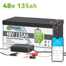 48V 135Ah LiFepo4 Lithium Battery 200A BMS APP for Golf Carts Trolling Motor RV