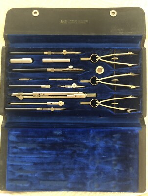 Vintage Keuffel & Esser Arrow Drafting Set in Case 1086C K&E