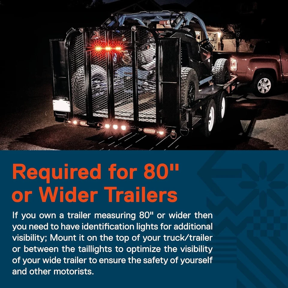 40CM Red Trailer Lights Bar 12LED Rear Tail Stop Lamp Running Turn Signal Marker - Image 4 of 4