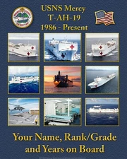 USNS MERCY T-AH-19 16" X 20" Custom Personalized Print of US Navy 