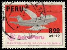 PERU C385 (Mi946) - Passenger Jet and Seagull "Airmail" (pa25497)
