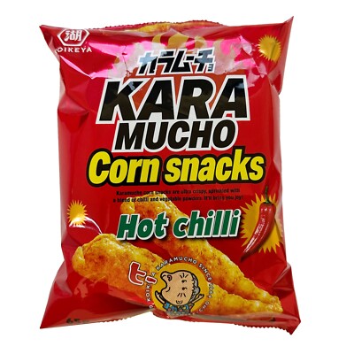 65g Koikeya Scharfe Maissnacks mit Chili Kara Mucho Corn Snacks Hot Chilli