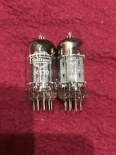 Mullard 12AU7 ECC82 by Amperex long plate D foil 45 degree getter good testing