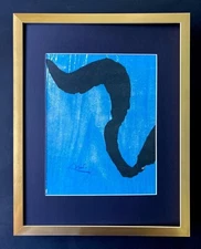 JOAN MIRO +1971 BEAUTIFUL SIGNED PRINT MATTED 11 X 14 + BUY IT NOW!!