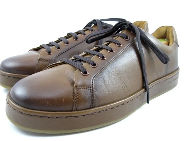 Allen Edmonds "BARNES" Lace-Up Leather Dress Sneakers 11 D Coffee WORN ONCE(585N - Image 3 of 4
