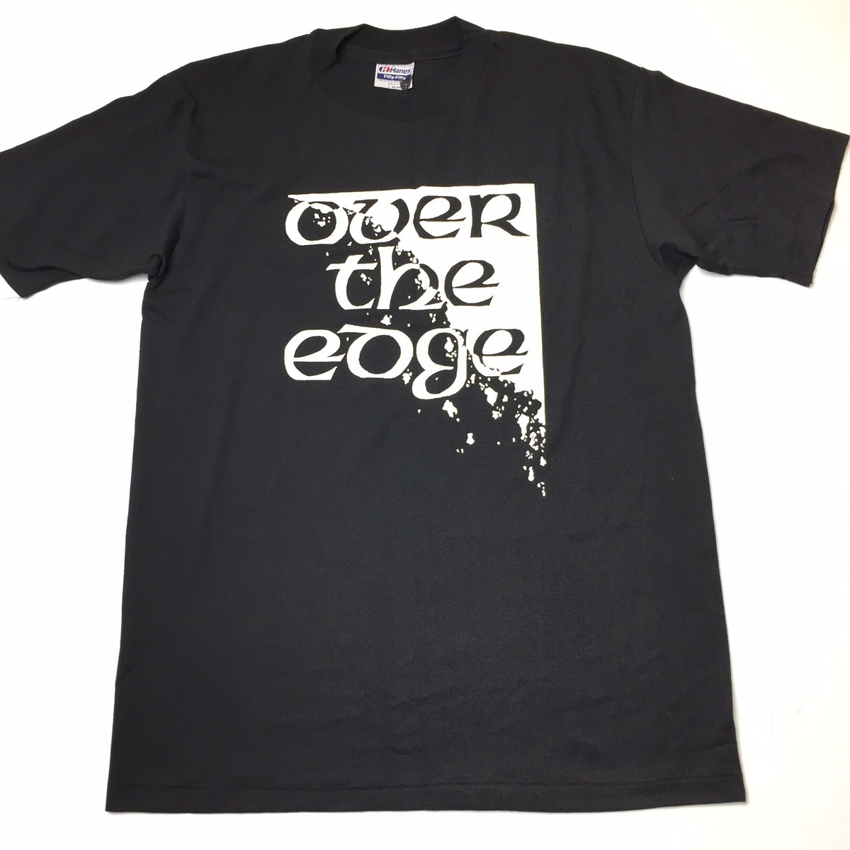 希少✨90s IPIX Tech Tee Archive Hanes M Vintage 90s Over The Edge Shirt Black Hanes Fifty-Fifty Large