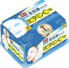 [US Stock] Kose Clear Turn Essence Facial Mask 30 Sheets Vitamin C