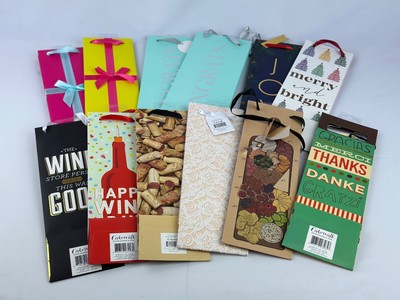 Lot Of 12 Wine Bottle Gift Bags New Never Used