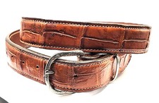 Leather Alligator Dress Belt, designed for both men and women.