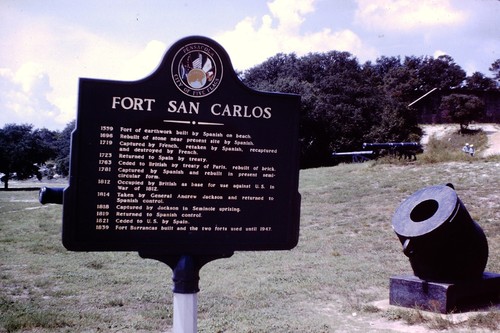 OKT 1970 Fort San Carlos Schild Florida Kodachrome Dia AC-E