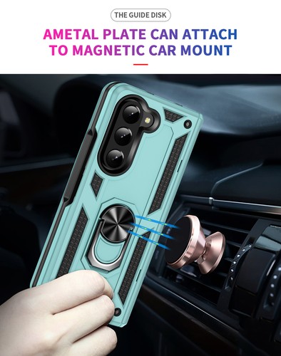 Heavy Duty Shockproof Case For Samsung Galaxy Z Fold 6/5/4/3 Metal Ring Stand - Picture 21 of 88
