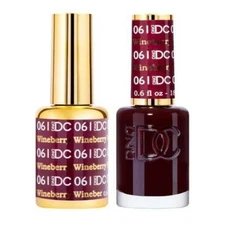 DND DC Soak Off Gel Polish + Matching Nail Lacquer - #061 Wine Berry