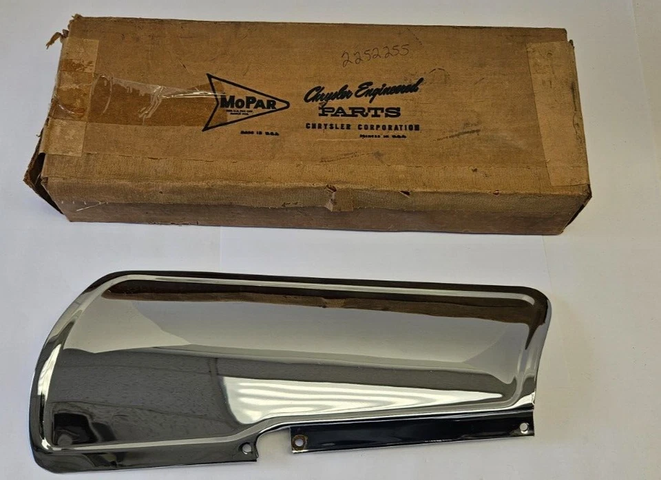 1962-1965 Plymouth Dodge B-образный кузов универсал левый задний воздушный дефлектор 2252255 новый из старых запасов - Изображение 3 из 4