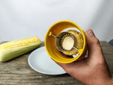 Corn Cob Peeler with Stainless Steel Sharp Serrations and Textured Grip