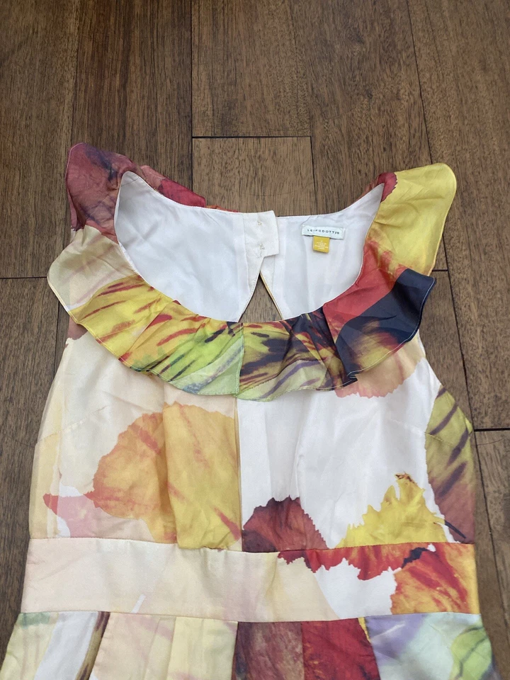 Vestido floral de seda Anthropologie Leifsdottir talla 2 Foto 2 de 4