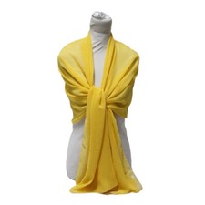 Stola Sciarpa Coprispalle Cerimonia Georgette GIALLO ORO 70x200 cm