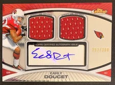 2010 Topps Finest - Autograph & Dual Relic Card - Early Doucet RC - 252/300